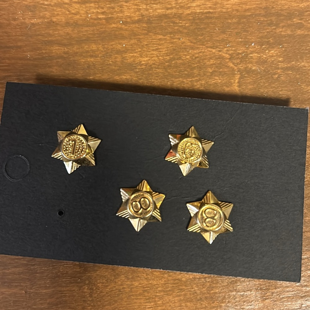 Girl guides of Canada service stars pins lapels from 1980s to 2004 bundle of 4